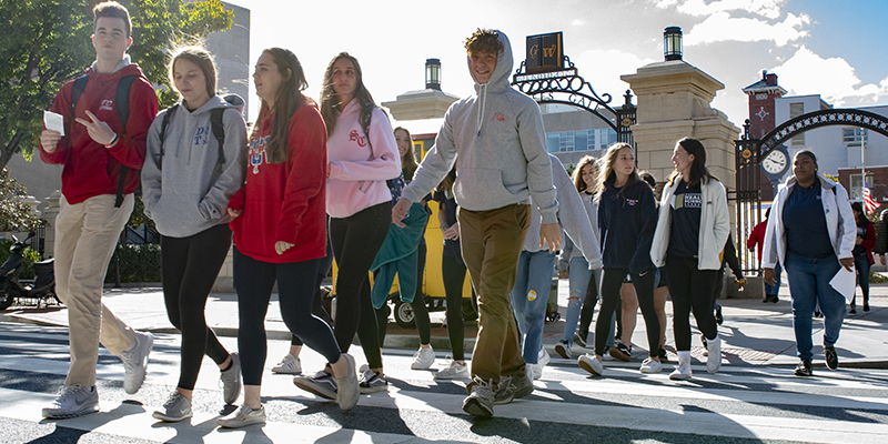 Students Walking on Campus